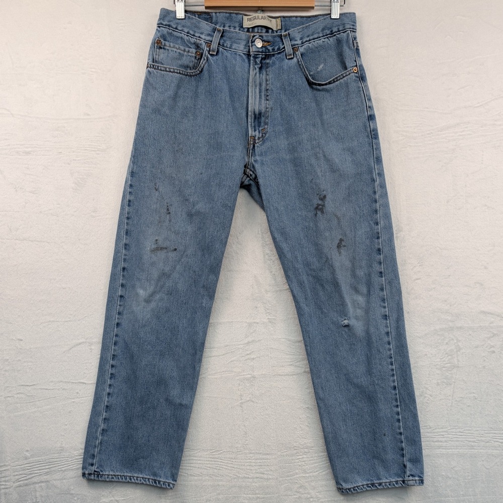 VTG Levis Jeans Men's 34x30 Blue 505 Regular Fit Workwear Straight Red Tab Y2K